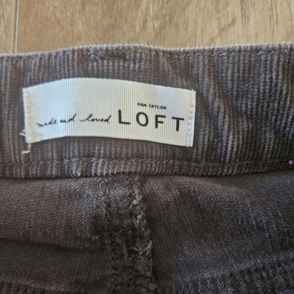LOFT Dark Gray Curvy Skinny Corduroy Pants - Size 30/10P - Picture 7 of 9
